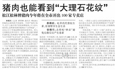 猪肉也能看到“大理石花纹” 松江松林牌猪肉今年将在全市开出100家专卖店